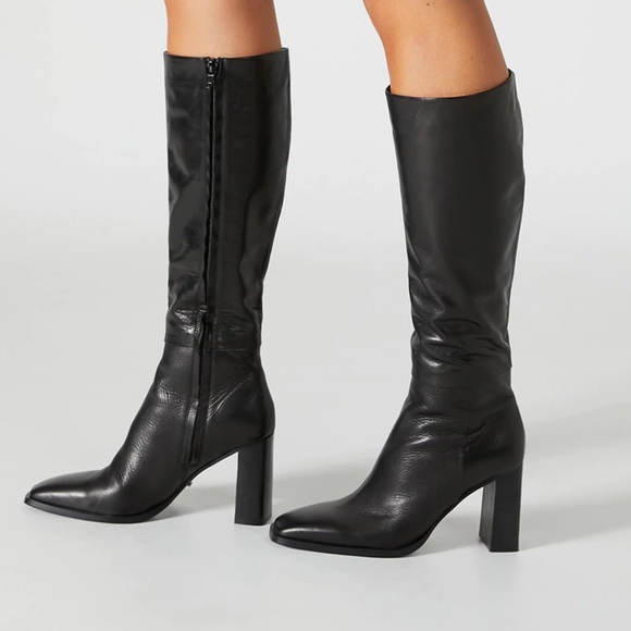 Tony Bianco Rylee Heeled Boot in Black, Size: